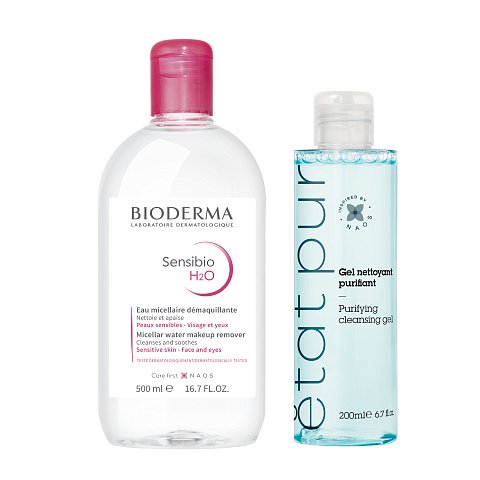 Набор Bioderma + Etat Pur для чувствительной кожи. Эффективное очищение
