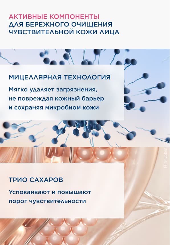 Мицеллярная технология, активные компоненты, трио сахаров