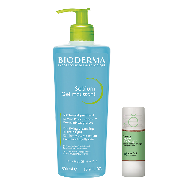 Набор Bioderma + Etat Pur для проблемной, чувствительной кожи. Очищение и уход