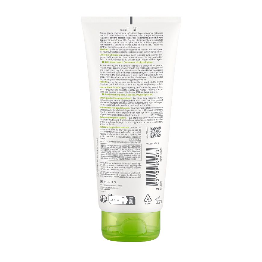 BIODERMA Sébium Успокаивающий очищающий бальзам Hydra — купить по выгодной цене
