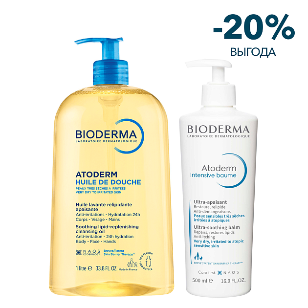 BIODERMA Atoderm Набор для очень сухой, атопичной кожи — купить по выгодной цене